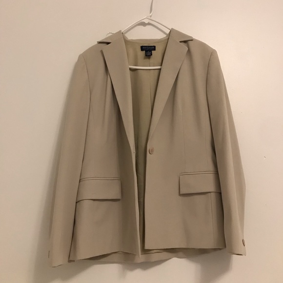 Ann Taylor Factory Jackets & Blazers - Ann Taylor Factory Tan / Beige Blazer Jacket